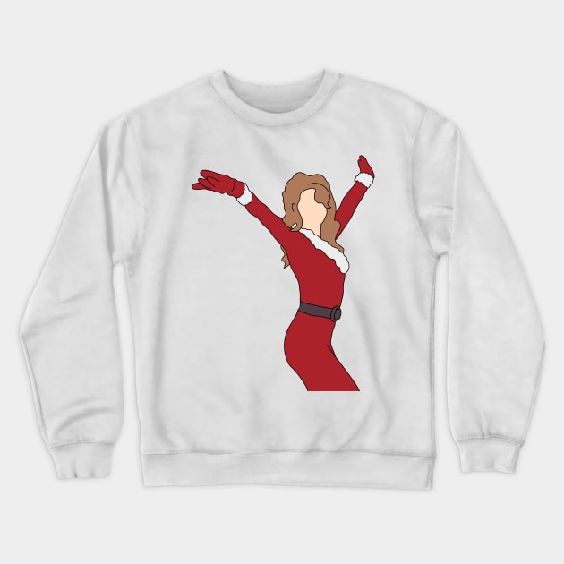 Mariah Carey Merry Christmas All I Want For Christmas Is You Crewneck Sweatshirt by popmoments